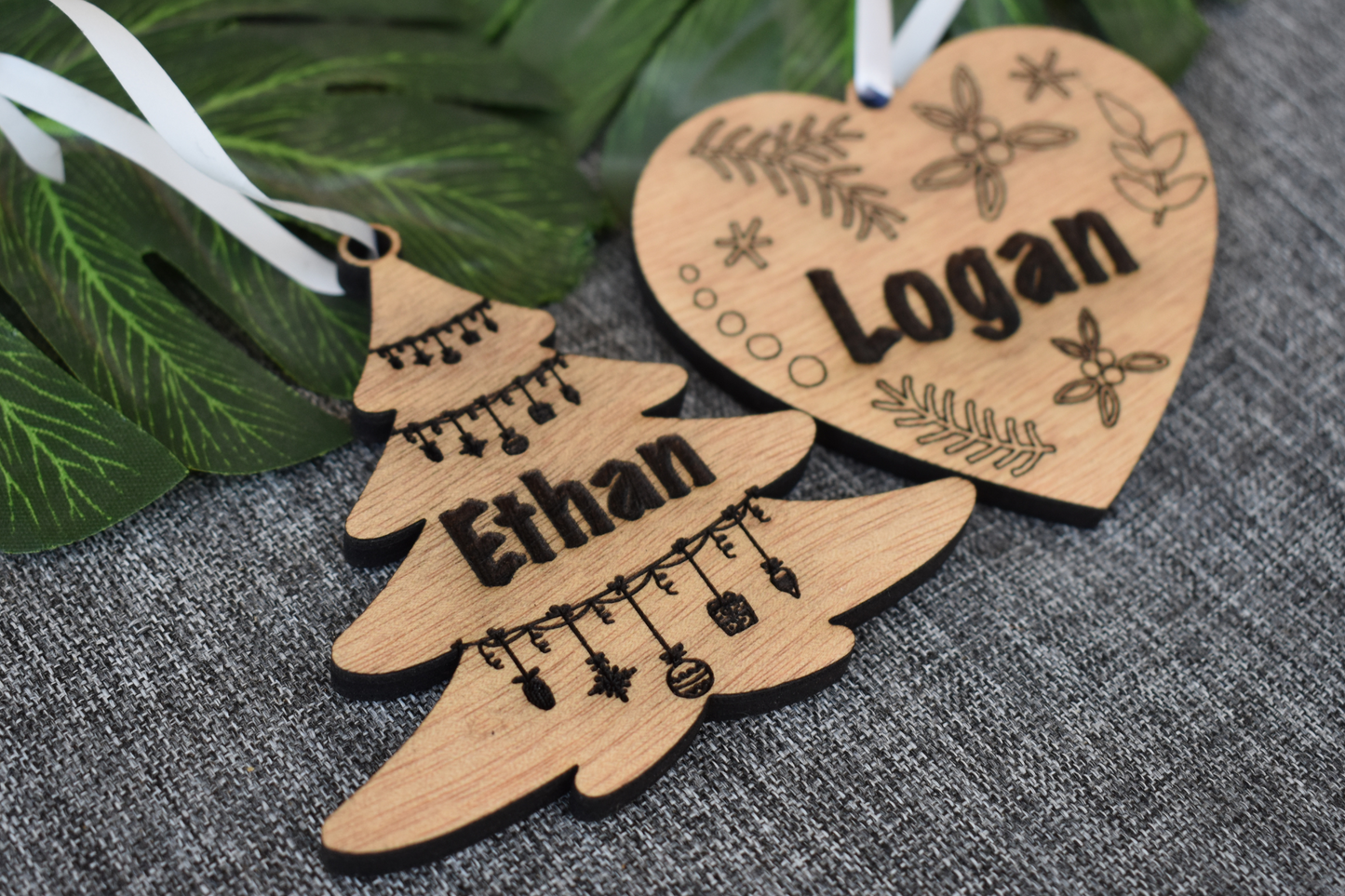 Personalised Wooden Christmas Ornaments