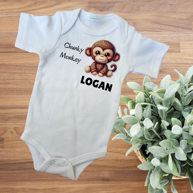 Personalised Name Onesie - Monkey