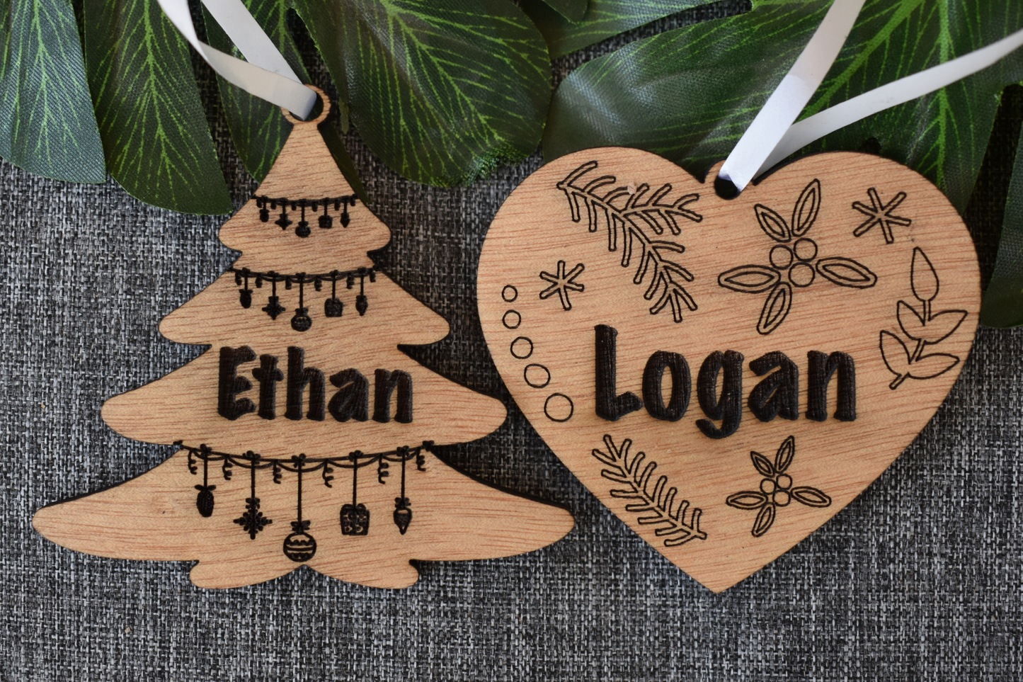 Personalised Wooden Christmas Ornaments