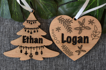 Personalised Wooden Christmas Ornaments