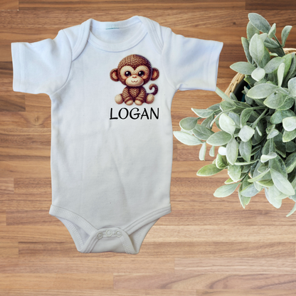 Personalised Name Onesie - Monkey