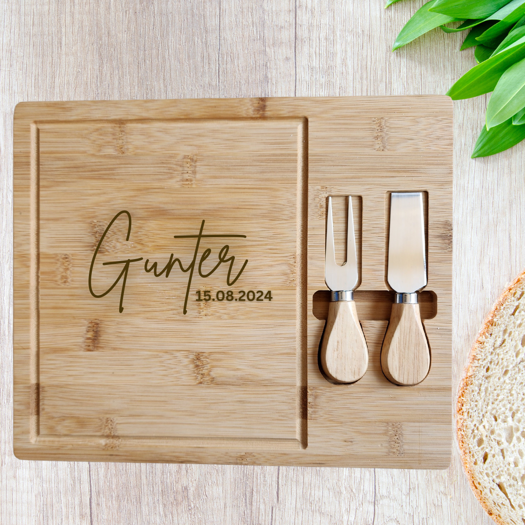 Cheese Board with Knife set - Surname