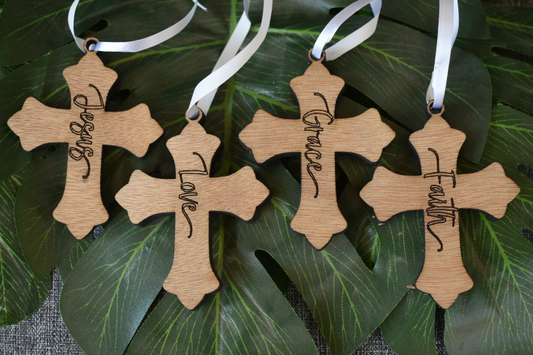 Cross Christmas ornaments