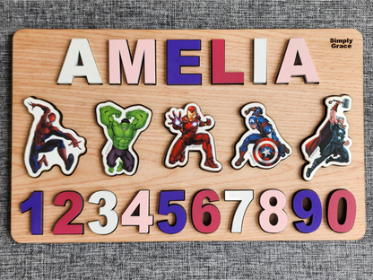 Superhero Name Puzzle - Girl