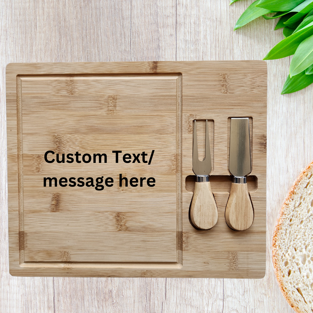 Cheese Board with Knife set - Custom message