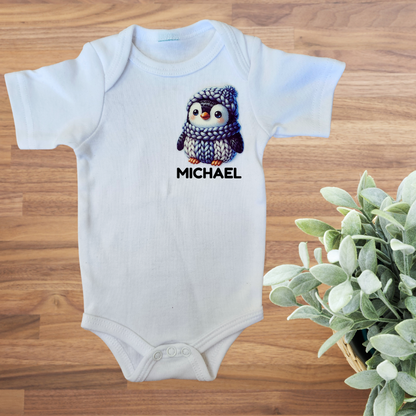 Personalised Name Onesie - Cute Penguin