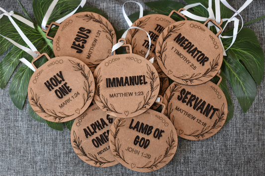 Name of Jesus Christmas Ornaments