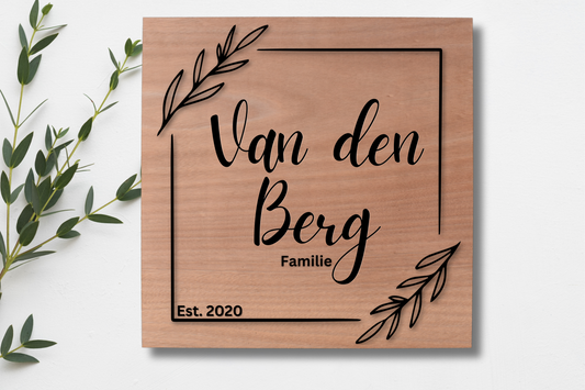 Leaf Framed Family Board