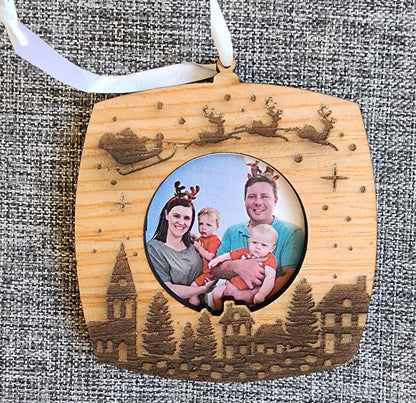 Wooden Photo Frame Christmas ornaments