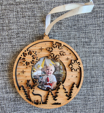 Wooden Photo Frame Christmas ornaments