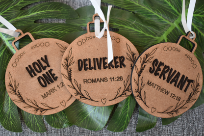 Name of Jesus Christmas Ornaments