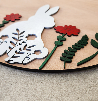 Floral Bunny Name Board