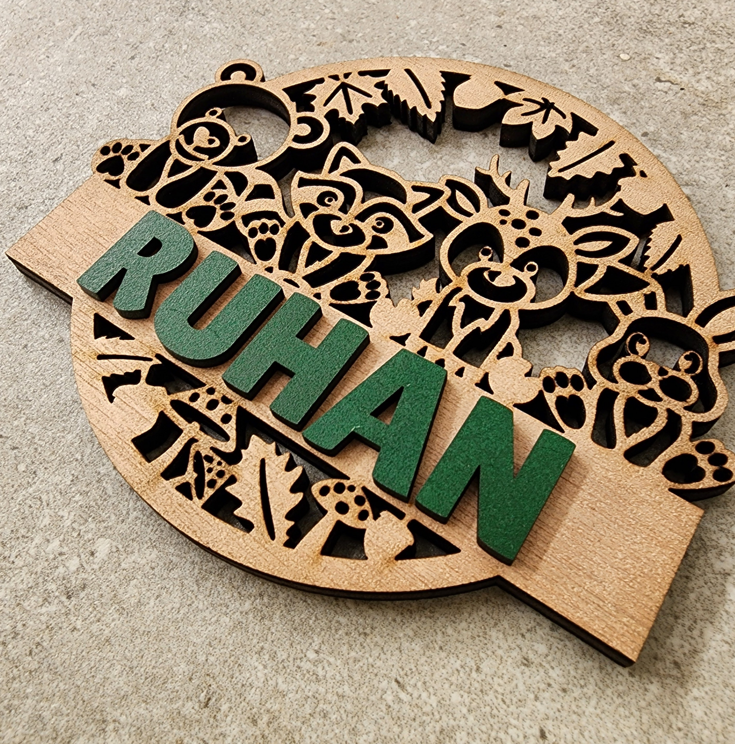 Cute Woodlands Name Wreath