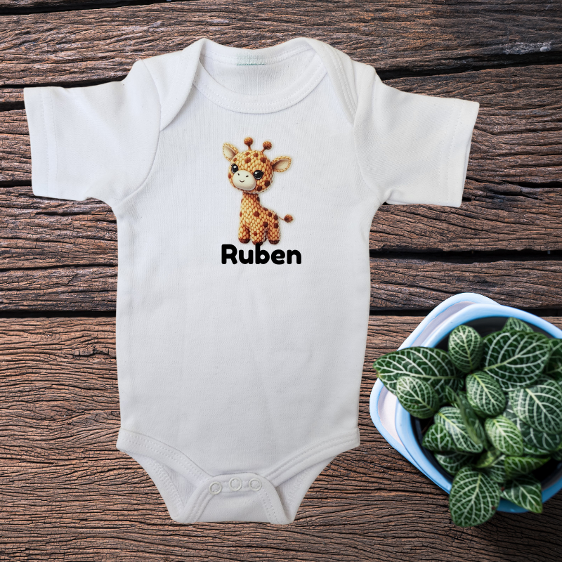 Personalised Name Onesie - Giraffe