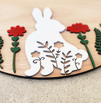 Floral Bunny Name Board