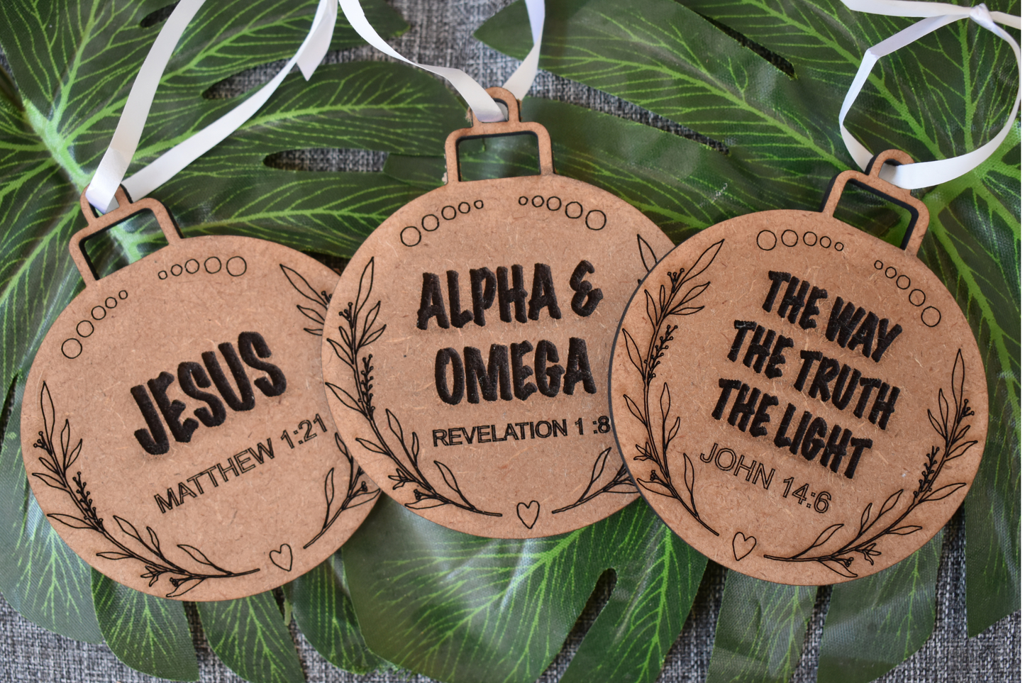 Name of Jesus Christmas Ornaments