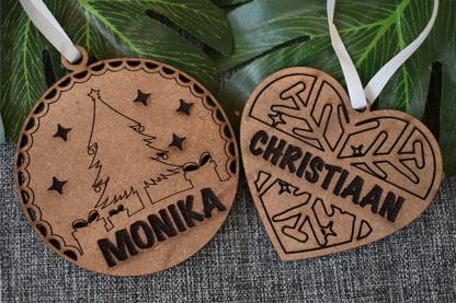 Personalised Wooden Christmas Ornaments