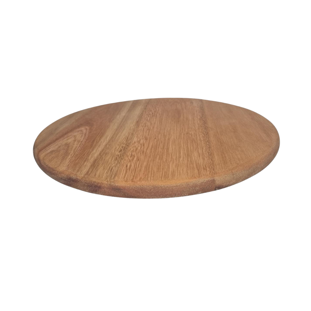 Personalised Round Cutting Board - Surname Leaf design