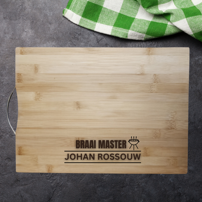 Personalised Regtangle Cutting Board - Braai Master