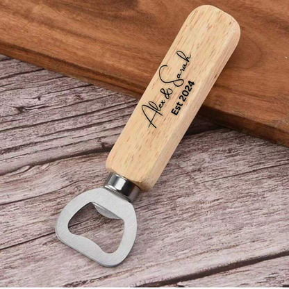 Personalised Wooden Bottle & Can Opener