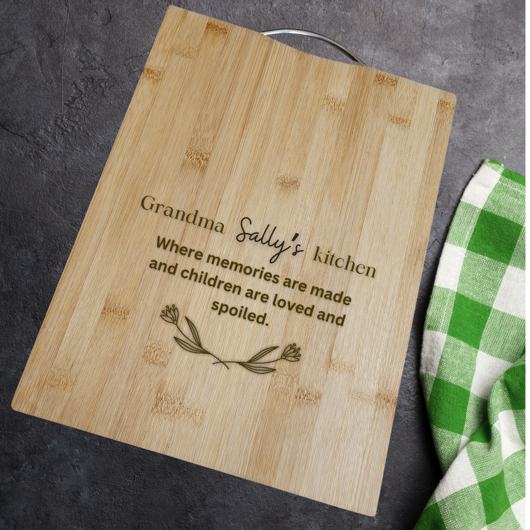 Personalised Regtangle Cutting Board - Grandma's kitchen