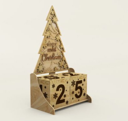 Days Until Christmas Countdown - Blocks