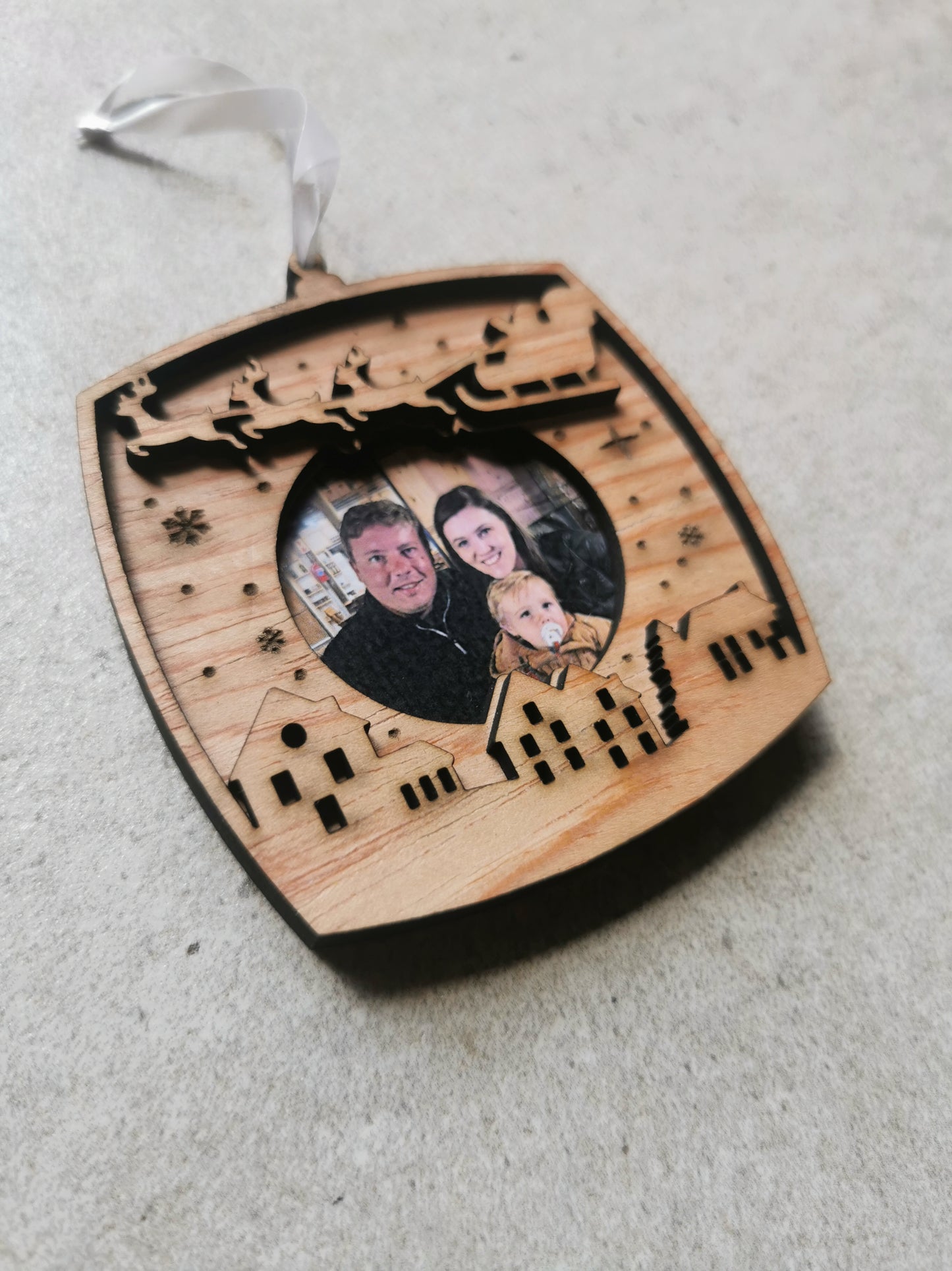 Wooden Photo Frame Christmas ornaments